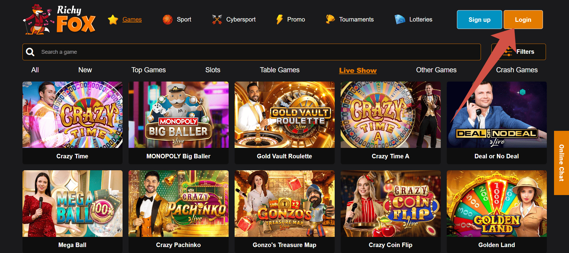 Richy Fox Casino Deposits and Withdrawals