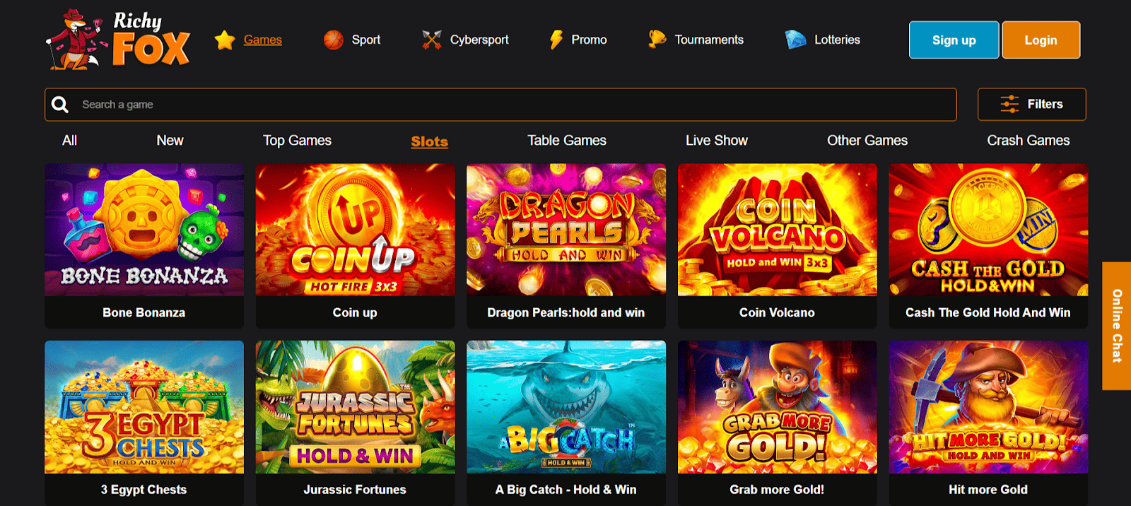 Richy Fox Casino Personal Cabinet 
